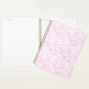 Abstraktes rosa Büroordner-Set Planer