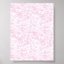Abstraktes rosa Büroordner-Set Poster