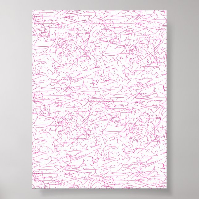 Abstraktes rosa Büroordner-Set Poster (Vorne)