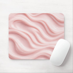 Abstraktes Rosa-Creme-Muster Mousepad