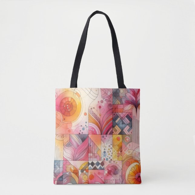 Abstraktes rosa farbenfrohes geometrisches Design (Vorderseite)