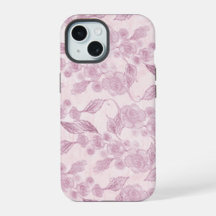 Abstraktes rosa Floral iPhone 15 Hülle