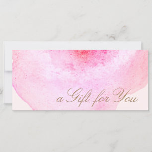 Abstraktes rosa Geschenkgutschein