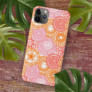 Abstraktes rosa Korallen-rot-orange florales Kunst iPhone 16 Pro Max Hülle