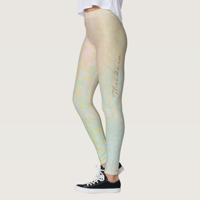 Abstraktes Rosa Leggings (Links)