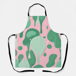 Abstraktes Rosa-Mintgrün-Schmelz-Tropfen-Muster  Schürze