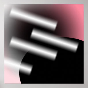 Abstraktes Rosa mit Lichtstrahlen AP0005 Poster