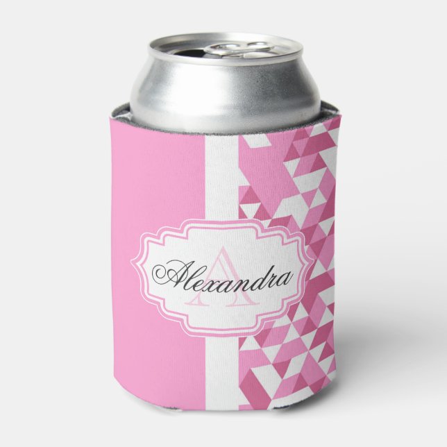 Abstraktes rosa Muster Dosenkühler (Kanne Vorderseite)