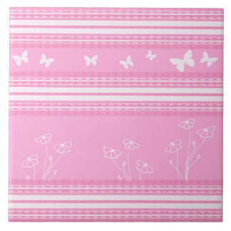 Abstraktes rosa Muster Keramikfliese