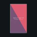 Abstraktes Rosa und Lila Makeup Social Media Visitenkarte<br><div class="desc">Lass den Menschen, die Sie persönlich treffen, wissen, wie Sie und Ihre Arbeit/Ihr Portfolio online mit dieser abstrakten rosa und lila Farbblock Social Media Business Card zu finden. Diese Social-Media-Karte ist ideal für Makeup-Künstler, Hair-Stylists, Beauty-Blogger, Mode-Stylist, Beauticians, etc. oder für alle, die ihre Karten will, um sich herauszustellen. Es ist...</div>