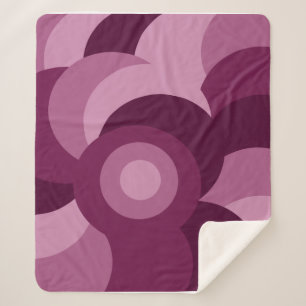 Abstraktes rosa und lila Muster Sherpadecke