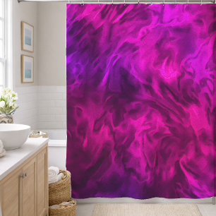 Abstraktes rosa und violettes Design Duschvorhang