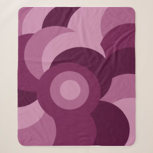 Abstraktes rosa und violettes Muster Sherpadecke