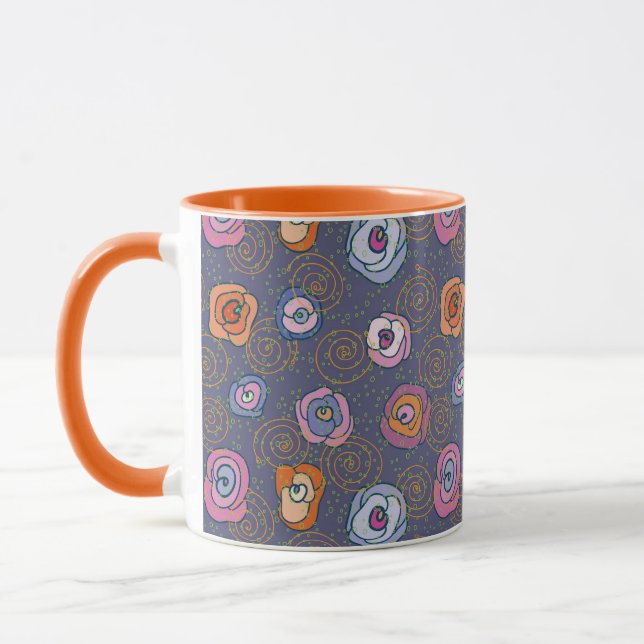Abstraktes Rosenfeldmuster Tasse (Links)