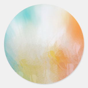 Abstraktes Rot Gelb Orange Blau Farbige Vorlage Runder Aufkleber