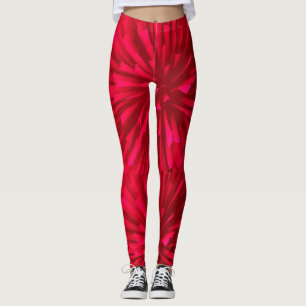 ABSTRAKTES ROTES ASTRAL-BILD LEGGINGS