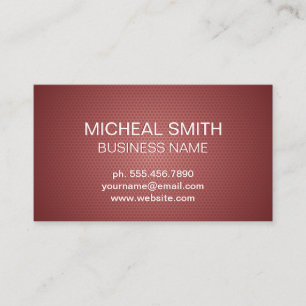 Abstraktes rotes geometrisches Muster Visitenkarte