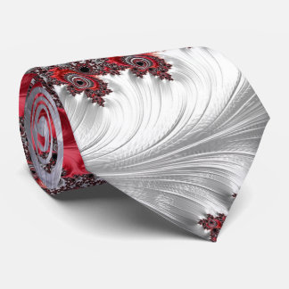 Abstraktes rotes Gradienten-Spiral-Fraktal Krawatte
