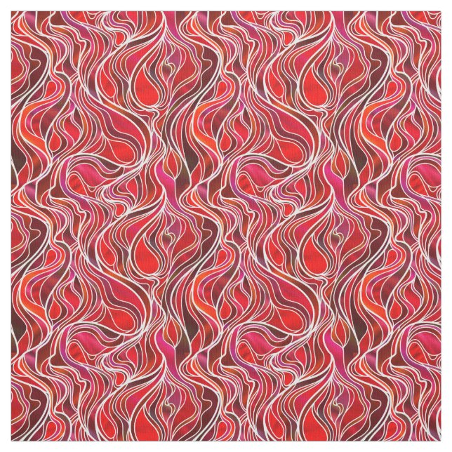 Abstraktes Rotes Hartglas Stoff (Muster)