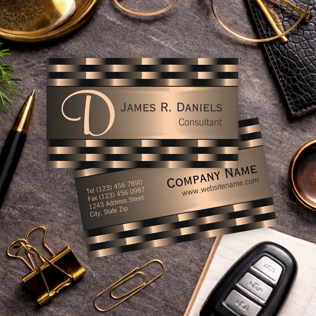 Abstraktes rotes Kupfer Luxus Metallic Art Muster Visitenkarte (Von Creator hochgeladen)