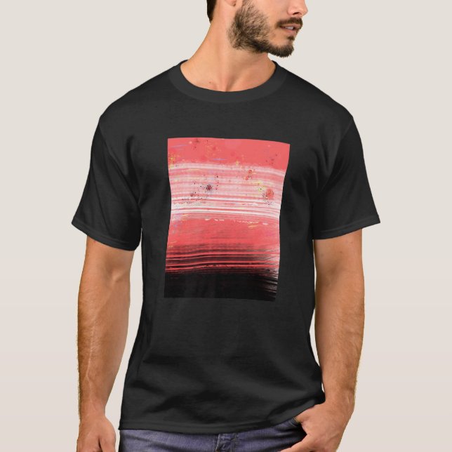 Abstraktes rotes Landschaftsbild   T-Shirt (Vorderseite)