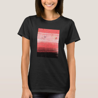 Abstraktes rotes Landschaftsbild T-Shirt