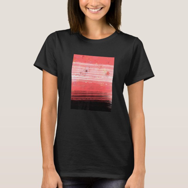 Abstraktes rotes Landschaftsbild   T-Shirt (Vorderseite)