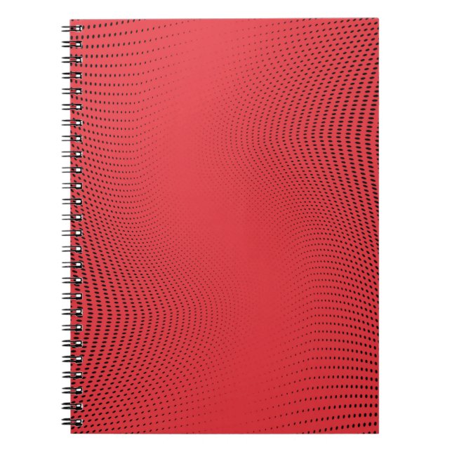 Abstraktes rotes Monochrome-Halbtonmuster. Weichku Notizblock (Vorderseite)