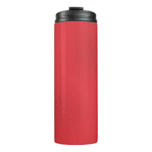 Abstraktes rotes Monochrome-Halbtonmuster. Weichku Thermosbecher