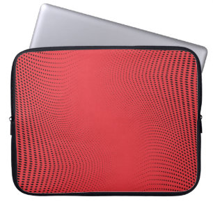 Abstraktes rotes monochromes Halbfarbmuster. Sanft Laptopschutzhülle