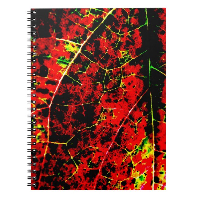 Abstraktes rotes Notebook Notizblock (Vorderseite)