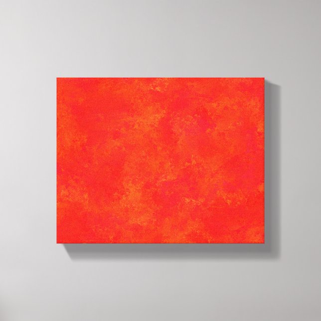 Abstraktes rotes Orange-Muster, gesteppte Leinwand (Vorderseite)