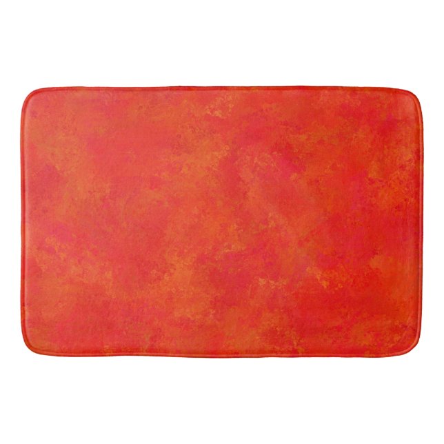 Abstraktes rotes Orangenmuster Badematte (Vorderseite)