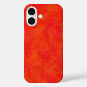 Abstraktes rotes Orangenmuster iPhone 16 Hülle