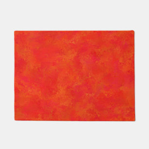 Abstraktes rotes Orangenmuster Fußmatte