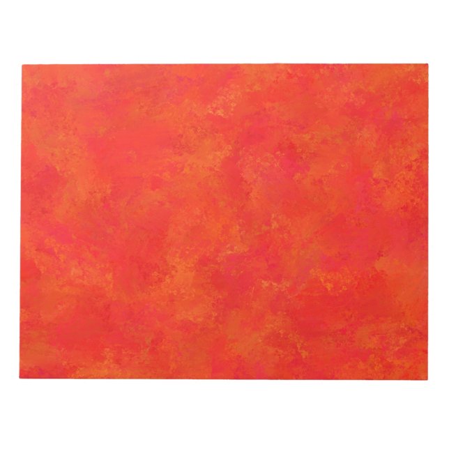 Abstraktes rotes Orangenmuster Notizblock (Vorderseite)