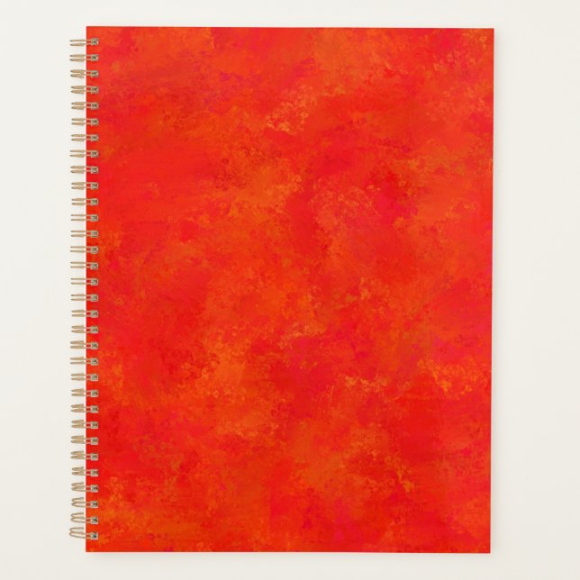 Abstraktes rotes Orangenmuster Planer (Vorderseite)