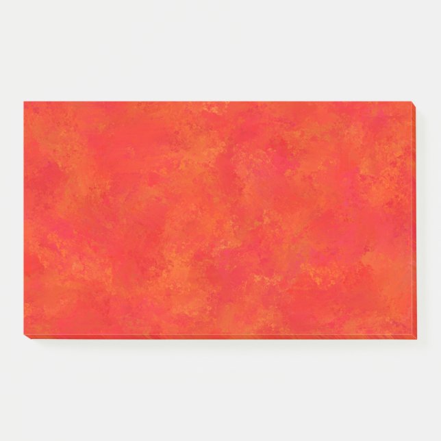 Abstraktes rotes Orangenmuster Post-it Klebezettel (Vorderseite)