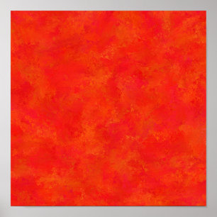 Abstraktes rotes Orangenmuster Poster