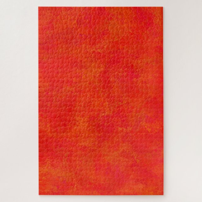 Abstraktes rotes Orangenmuster Puzzle (Vertikal)