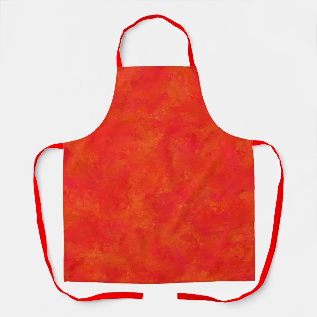 Abstraktes rotes Orangenmuster Schürze (Vorderseite)