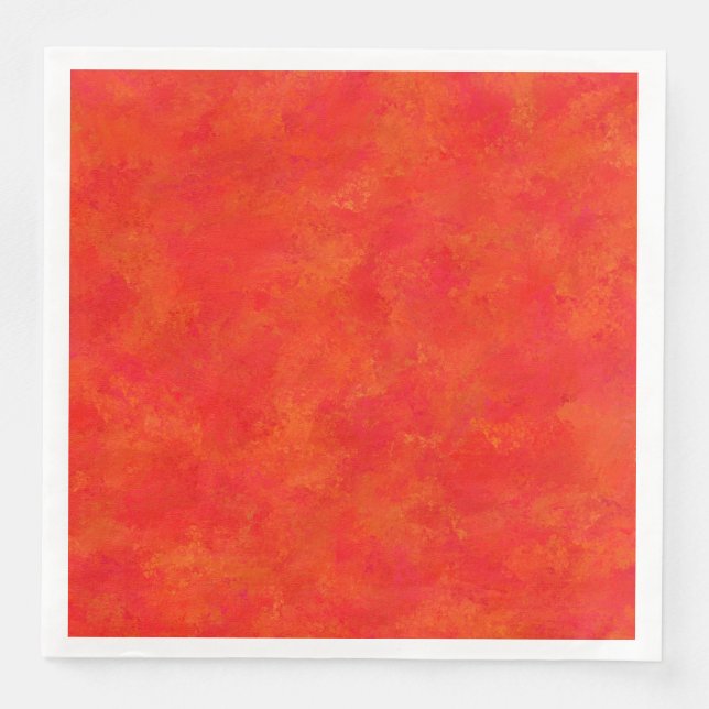 Abstraktes rotes Orangenmuster Serviette (Vorderseite)