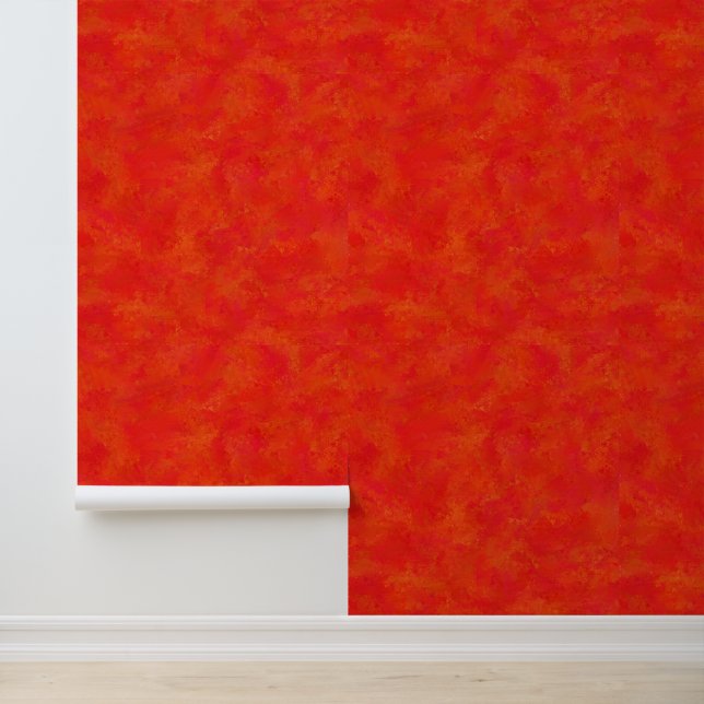 Abstraktes rotes Orangenmuster Tapete (Anwendung)