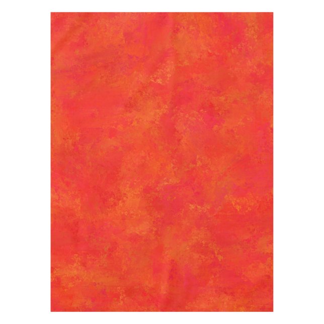 Abstraktes rotes Orangenmuster Tischdecke (Vorderseite)
