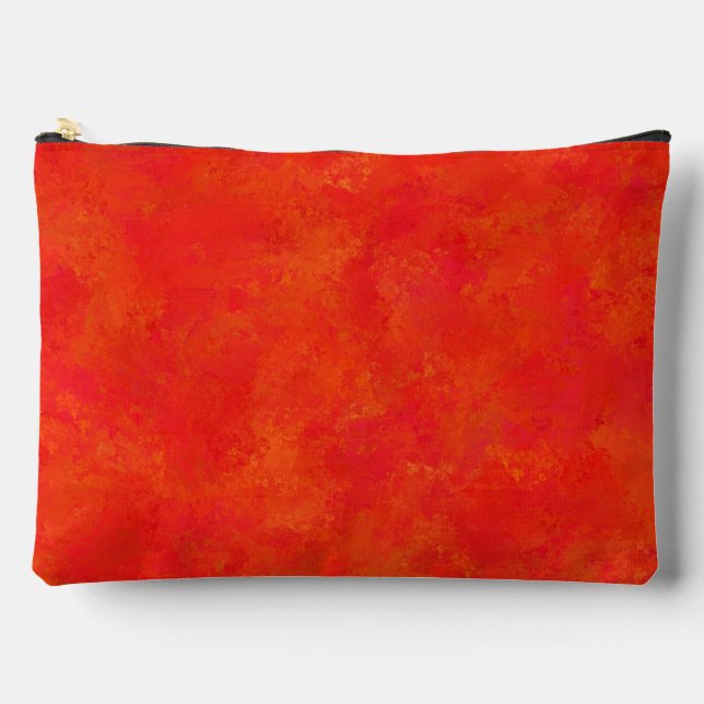 Abstraktes rotes Orangenmuster Zubehörtasche (Vorderseite)
