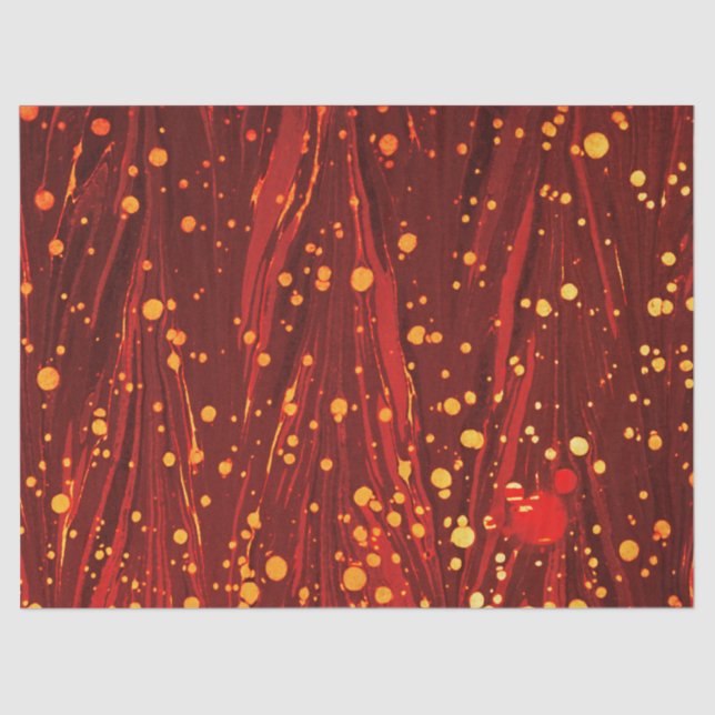 ABSTRAKTES ROTES PAPIER MIT GOLDSPLASHEN (Vorderseite)