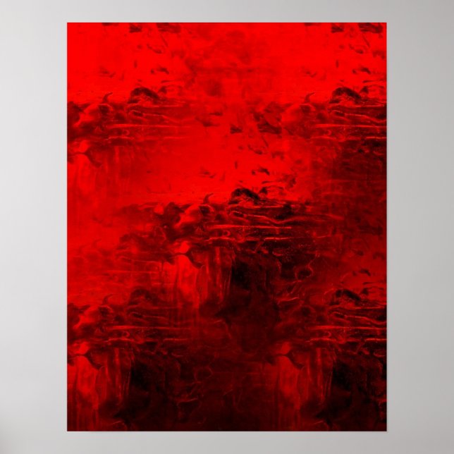 Abstraktes rotes Poster (Vorne)