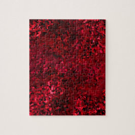 Abstraktes Rotes Schwarzes Hartglas Puzzle