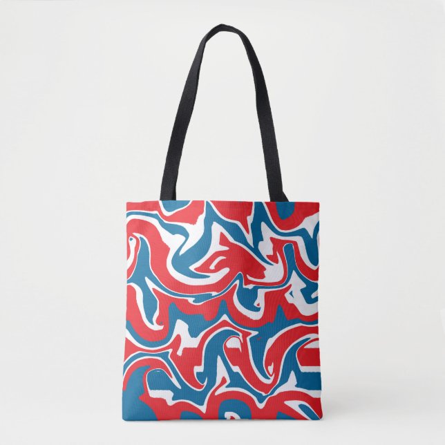 Abstraktes, rotes und blaues Muster (Vorderseite)