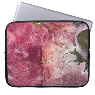 Abstraktes rotes und braunes Bild Laptopschutzhülle